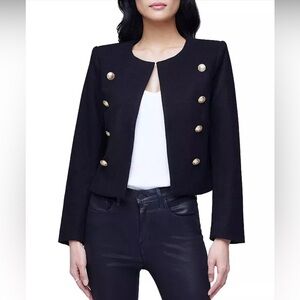 L’Agence True Collarleas black jacket blazer 2